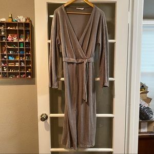 Lush Gray Sweater Wrap Dress, Size L